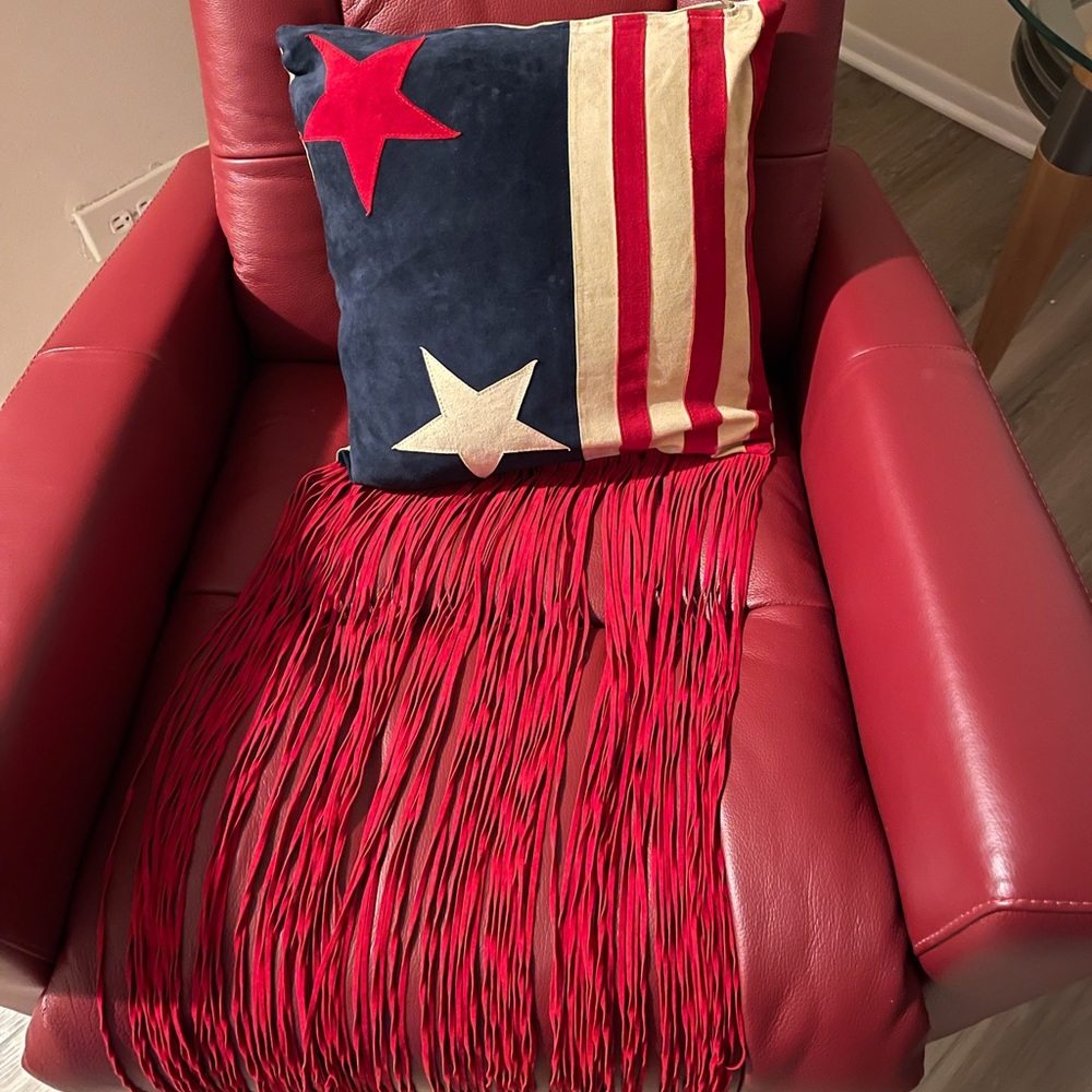 Spell And the Gypsy Americana Suede Fringe Pillow